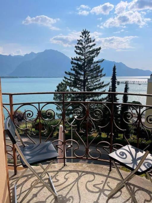 Perfect Lake View New Apartment Veytaux Exterior foto
